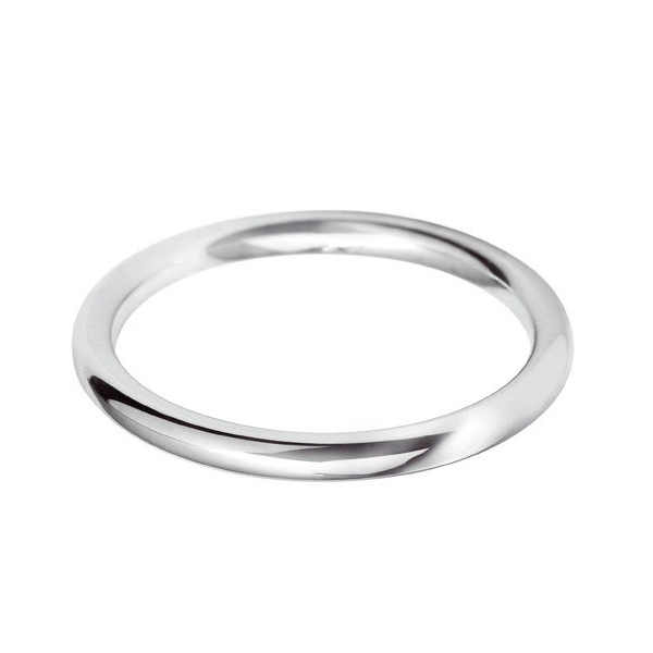 9ct White Gold - 2.0mm Traditional Heavy Weight Court Wedding Ring